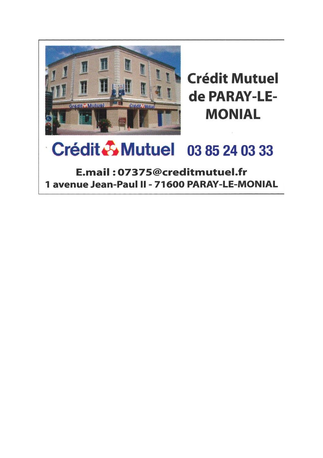 CREDIT MUTUEL PARAY